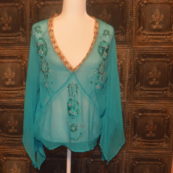 Newport News Tops - Newport News Sheer Blouse